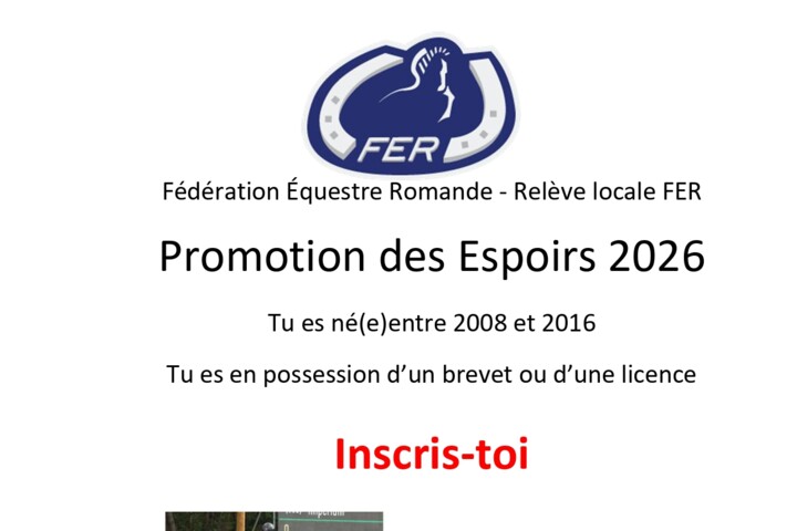 FER Promotion des Espoirs 2026 affiche